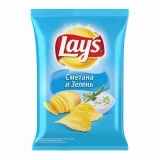 LAYS чипсы картофельные Сметана и Зелень 80 гр