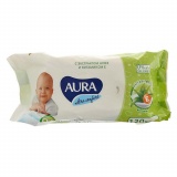 AURA Влажные салфетки Ultra Comfort для детей с экстрактом Алоэ и витамином Е 120 шт